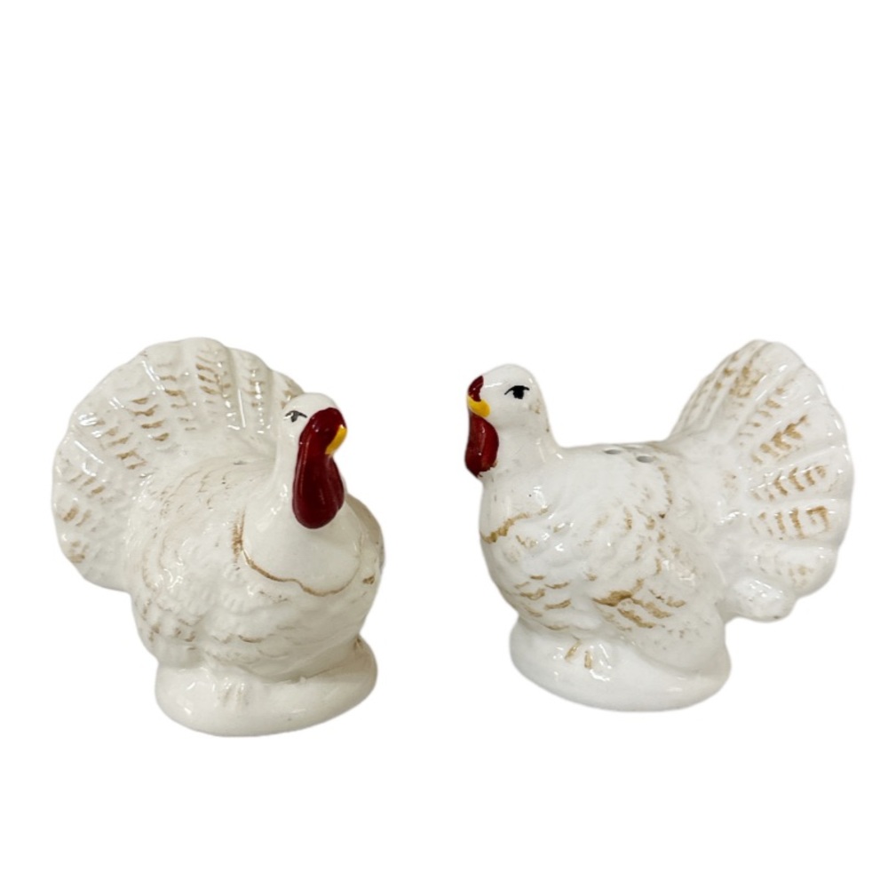 NEW Rye & Ribbon TURKEY SALT & PEPPER Shaker Set 🍁🦃🍁 - Picture 2 of 6
